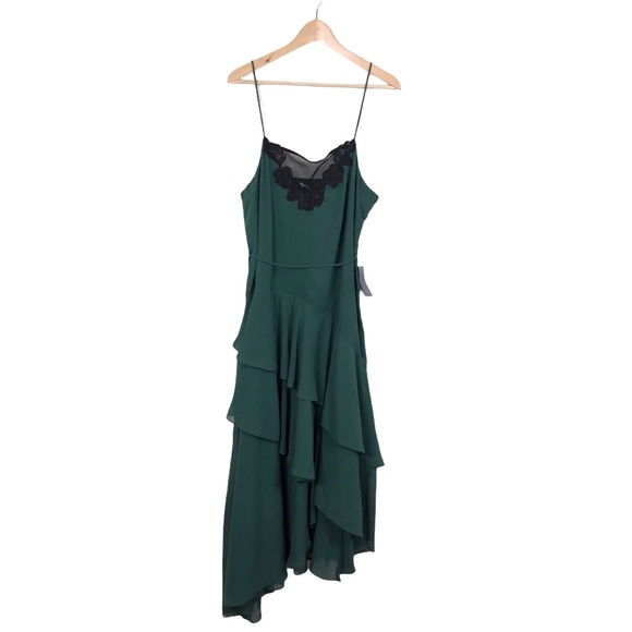 Cooper St Dress Whimsical Fairy Size 12 Lucille Green Chiffon Sleeveless Midi - Picture 4 of 9